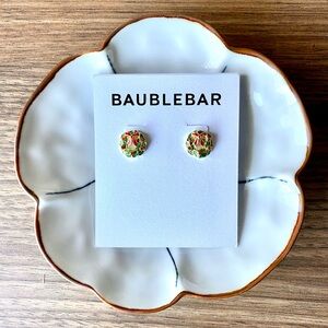BaubleBar Merry Fir Real Holiday Wreath Earrings